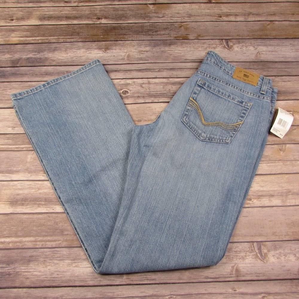 US Polo Assn Light Wash Classic Rise Bootcut 13 14